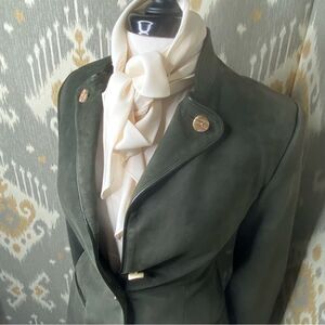 Ralph Lauren Fall 2006 Loden Lamb Suede 2-Piece Pant Suit